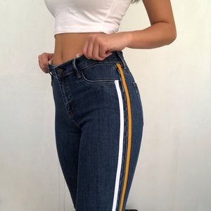 Pacsun High-Rise Stripe Ankle Jeans